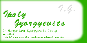 ipoly gyorgyevits business card